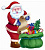 Наклейка новогодняя "Санта с мешком" 3D